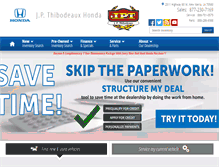 Tablet Screenshot of jpthibodeauxhonda.com